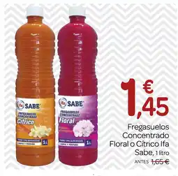 Supermercados El Jamón IFA SABE Fregasuelos Concentrado Floral o Cítrico oferta