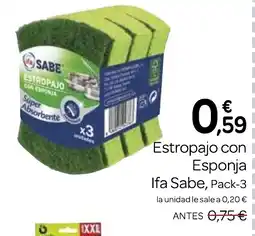 Supermercados El Jamón IFA SABE Estropajo con Esponja oferta