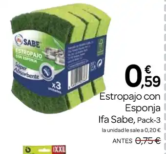 Supermercados El Jamón IFA SABE Estropajo con Esponja oferta
