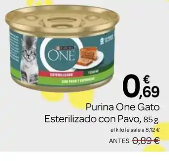 Supermercados El Jamón PURINA ONE Gato Esterilizado con Pavo oferta