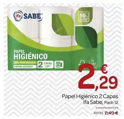 Supermercados El Jamón IFA SABE Papel Higiénico 2 Capas oferta