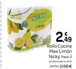 Supermercados El Jamón NICKY Rollo Cocina Maxi Limón oferta