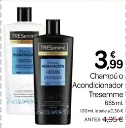 Supermercados El Jamón TRESEMME Champú o Acondicionador oferta