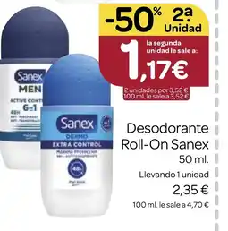 Supermercados El Jamón SANEX Desodorante Roll-On oferta