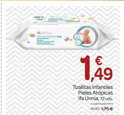 Supermercados El Jamón IFA UNNIA Toallitas Infantiles Pieles Atópicas oferta