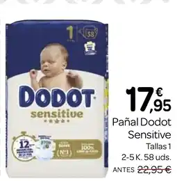 Supermercados El Jamón Pañal Dodot Sensitive oferta