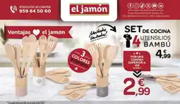 Supermercados El Jamón Set de cocina utensilios oferta
