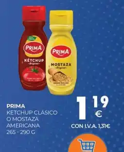 CashDiplo PRIMA Ketchup clásico o mostaza americana oferta