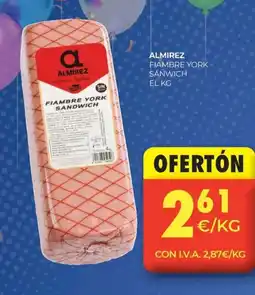 CashDiplo ALMIREZ Fiambre york sánwich oferta