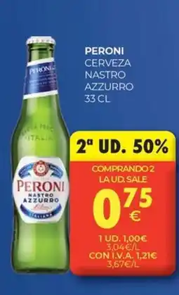 CashDiplo PERONI Cerveza nastro azzurro oferta