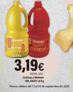 Cash Ifa ORLANDO Ketchup o Mostaza oferta