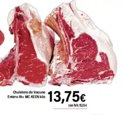 Cash Ifa MC KEEN Chuletero de Vacuno Entero 18+ oferta