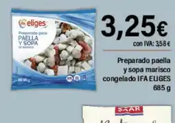 Cash Ifa IFA ELIGES Preparado paella y sopa marisco congelado oferta
