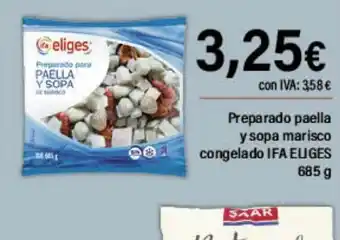 Cash Ifa IFA ELIGES Preparado paella y sopa marisco congelado oferta