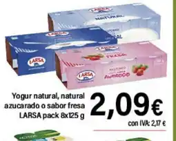 Cash Ifa LARSA Yogur natural, natural azucarado o sabor fresa oferta
