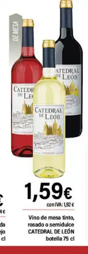 Cash Ifa CATEDRAL DE LEÓN Vino de mesa tinto, rosado o semidulce oferta