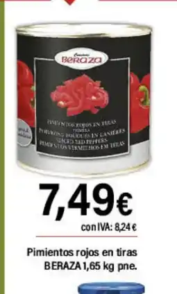 Cash Ifa BERAZA Pimientos rojos en tiras oferta