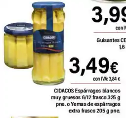 Cash Ifa CIDACOS Espárragos blancos muy gruesos 6/12 frasco oferta
