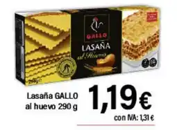 Cash Ifa GALLO Lasaña al huevo oferta