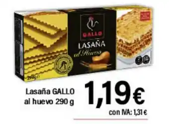 Cash Ifa GALLO Lasaña al huevo oferta