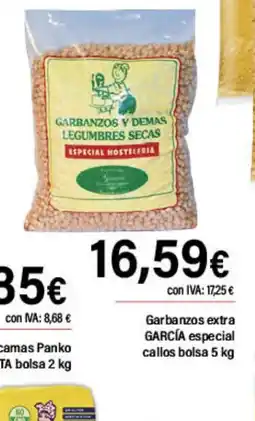 Cash Ifa GARCIA Garbanzos extra especial callos bolsa oferta