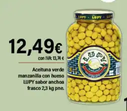 Cash Ifa LUPY Aceituna verde manzanilla con hueso sabor anchoa oferta