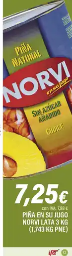 Cash Ifa Piña en su jugo norvi lata oferta