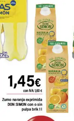 Cash Ifa DON SIMON Zumo naranja exprimida con o sin pulpa oferta