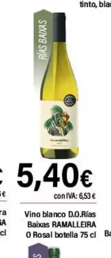 Cash Ifa RAMALLEIRA Vino blanco D.O.Rías Baixas O Rosal botella oferta
