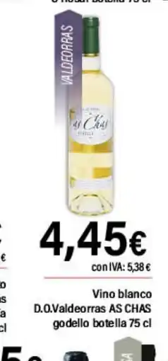 Cash Ifa AS CHAS Vino blanco D.O.Valdeorras godello botella oferta