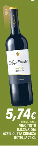 Cash Ifa Vino tinto d.o.ca.rioja azpilicueta crianza oferta