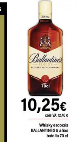 Cash Ifa BALLANTINE'S Whisky escocés años botella oferta