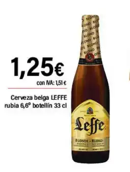 Cash Ifa LEFFE Cerveza belga rubia 6,6° botellín oferta