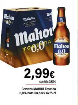 Cash Ifa MAHOU Cerveza Tostada 0,0% botellín oferta