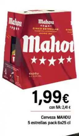Cash Ifa MAHOU Cerveza 5 estrellas oferta