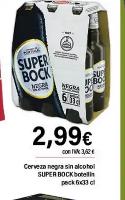 Cash Ifa SUPER BOCK Cerveza negra sin alcohol oferta