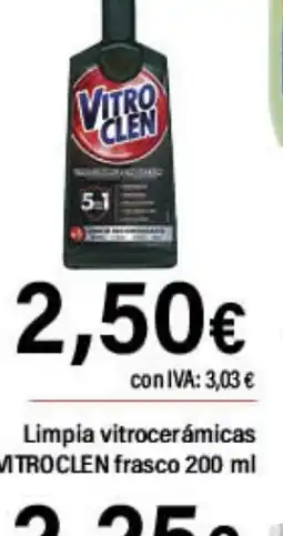 Cash Ifa VITROCLEN Limpia vitrocerámicas frasco oferta