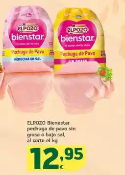 HiperDino ELPOZO Bienestar pechuga de pavo sin grasa o bajo sal oferta