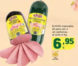 HiperDino ELPOZO mortadela de pavo con o sin aceitunas oferta