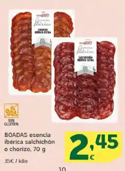 HiperDino BOADAS esencia ibérica salchichón o chorizo oferta