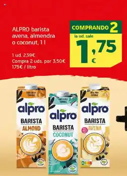 HiperDino ALPRO barista avena, almendra o coconut oferta