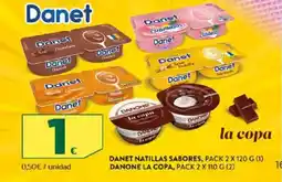 HiperDino DANET Natillas sabores, pack 2 x 120 g (1) danone la copa oferta