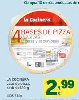 HiperDino LA COCINERA base de pizza oferta
