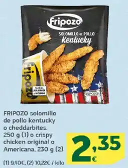 HiperDino FRIPOZO solomillo de pollo kentucky o cheddarbites o crispy chicken original o Americana oferta