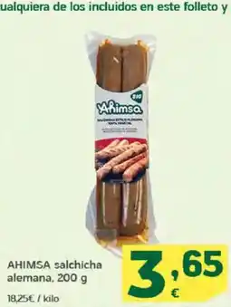 HiperDino AHIMSA salchicha alemana oferta