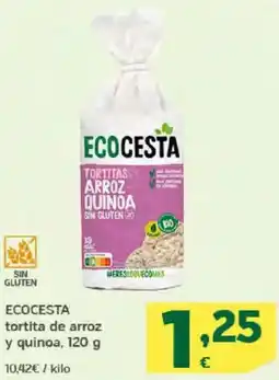 HiperDino ECOCESTA tortita de arroz y quinoa oferta