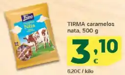 HiperDino TIRMA caramelos nata oferta
