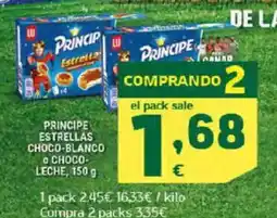 HiperDino LU Principe estrellas choco-blanco o choco- leche oferta