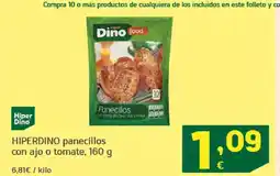 HiperDino HIPERDINO panecillos con ajo o tomate oferta