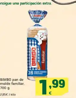 HiperDino BIMBO pan de molde familiar oferta